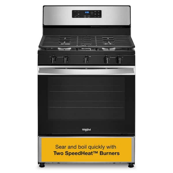 30 in. 5-Burner Freestanding Gas Range in Stainless Steel