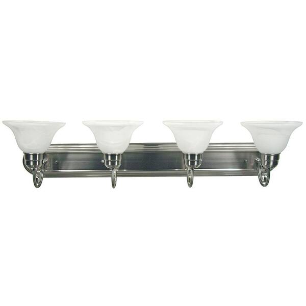 Little Tree Monica 30 in. 4-Light Satin Nickel Vanity Light