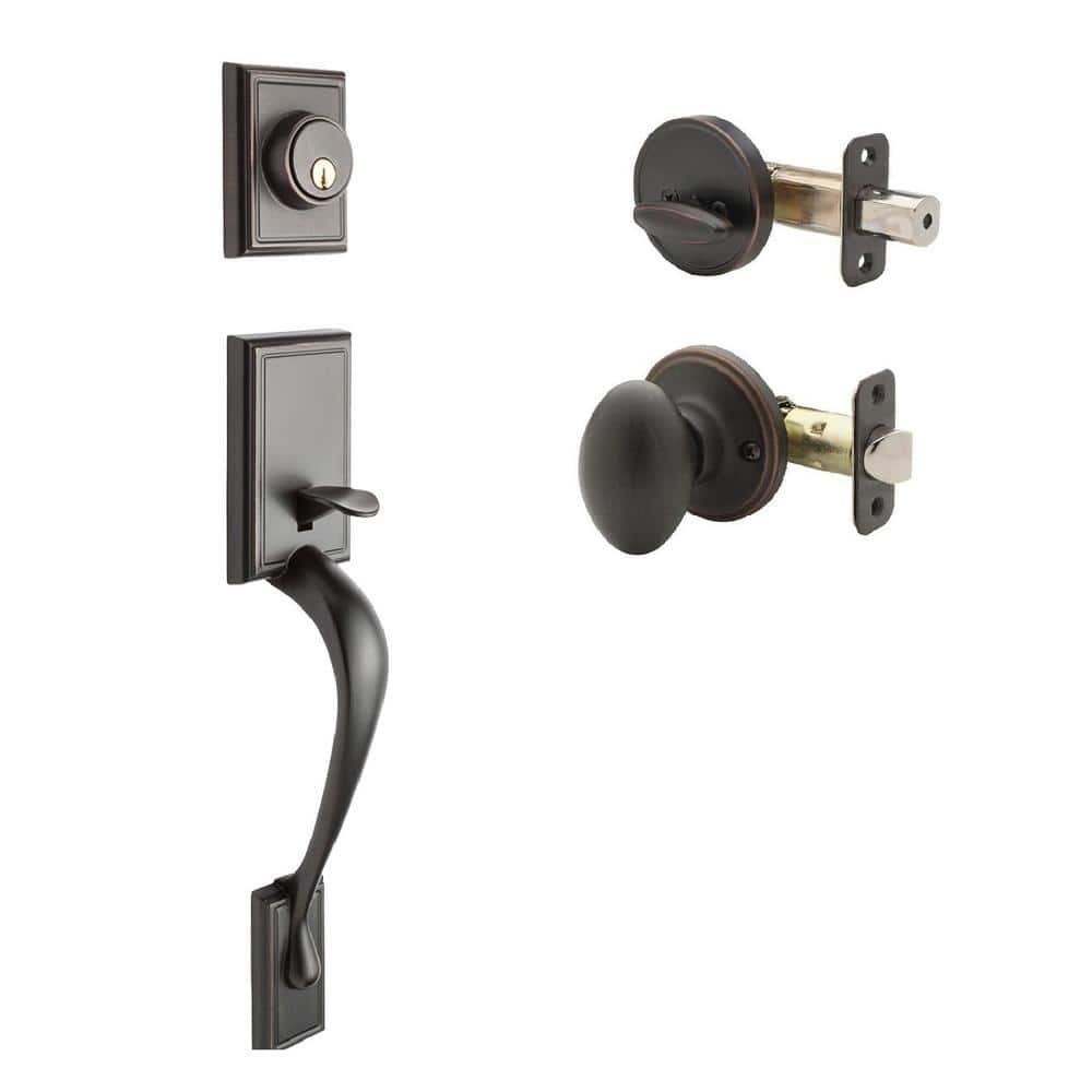 Fashion Tuscan Bronze Door Handleset and Egg Knob Trim price history on PriceWatchPro