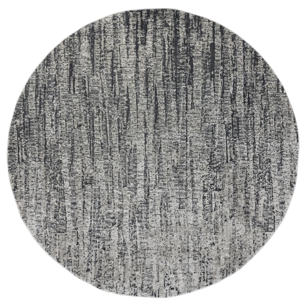 United Weavers Veronica Ives Grey 7 ft. 10 in. x 7 ft. 10 in. Round