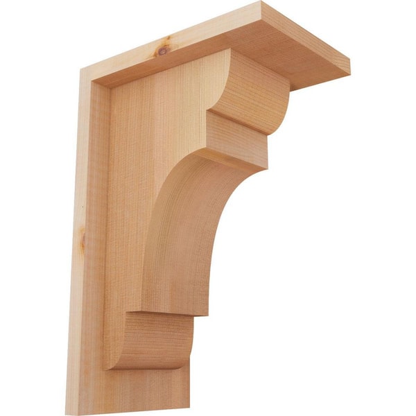 Ekena Millwork 5-1/2 in. x 8 in. x 12 in. New Brighton Smooth Western Red Cedar Corbel with Backplate