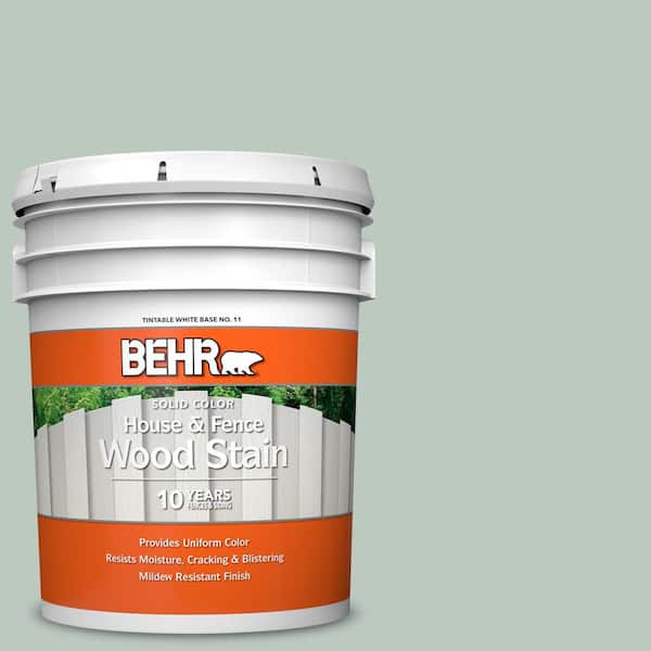 BEHR 5 gal. #N420-2 Mountain Falls Solid Color House and Fence Exterior Wood Stain