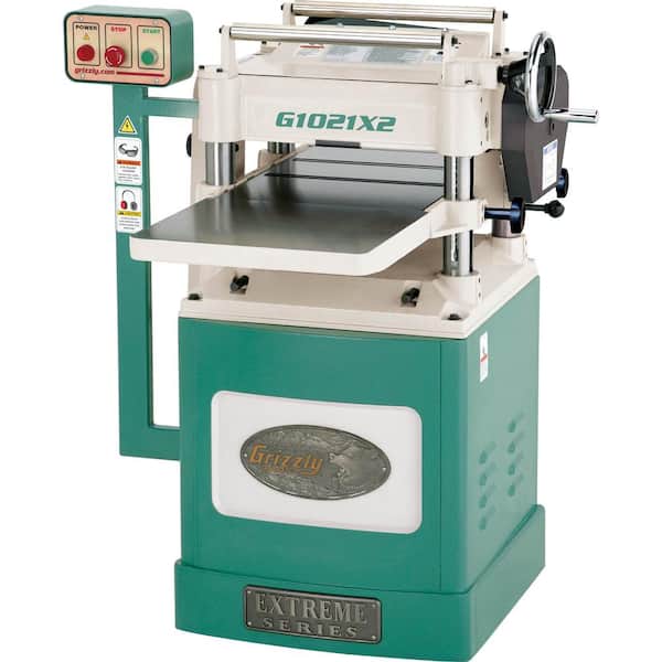 Grizzly Industrial 15 in. 3 HP Extreme Series Planer with Helical Cutterhead