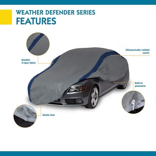 FH Group Non Woven Water resistant 1 Piece 2XL 225 in. x 80 in. x 47 in.  Exterior Car Cover DMC502-XXL - The Home Depot