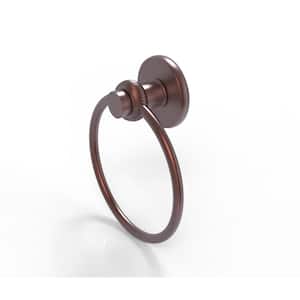 Mercury Collection Towel Ring with Twist Accent in Antique Copper
