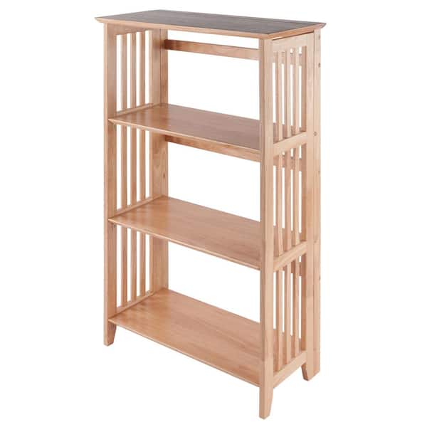 WINSOME WOOD Mission 3-Section Foldable Shelf, Natural