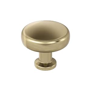 Factor 1-1/4 in (32 mm) Diameter Golden Champagne Cabinet Knob