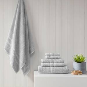 Aegean 6-Piece Grey 100% Turkish Cotton Bath Towel Set