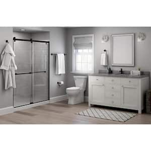 Wall Mounted 4 Piece Matte Black Bathroom Hardware Set, Nameeks BHS01