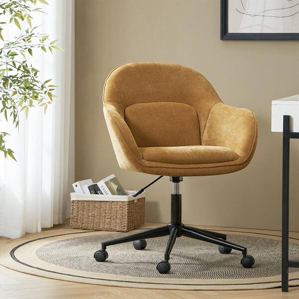 JAYDEN CREATION Teodoro Mustard 27 in. W Modern Polyester Office
