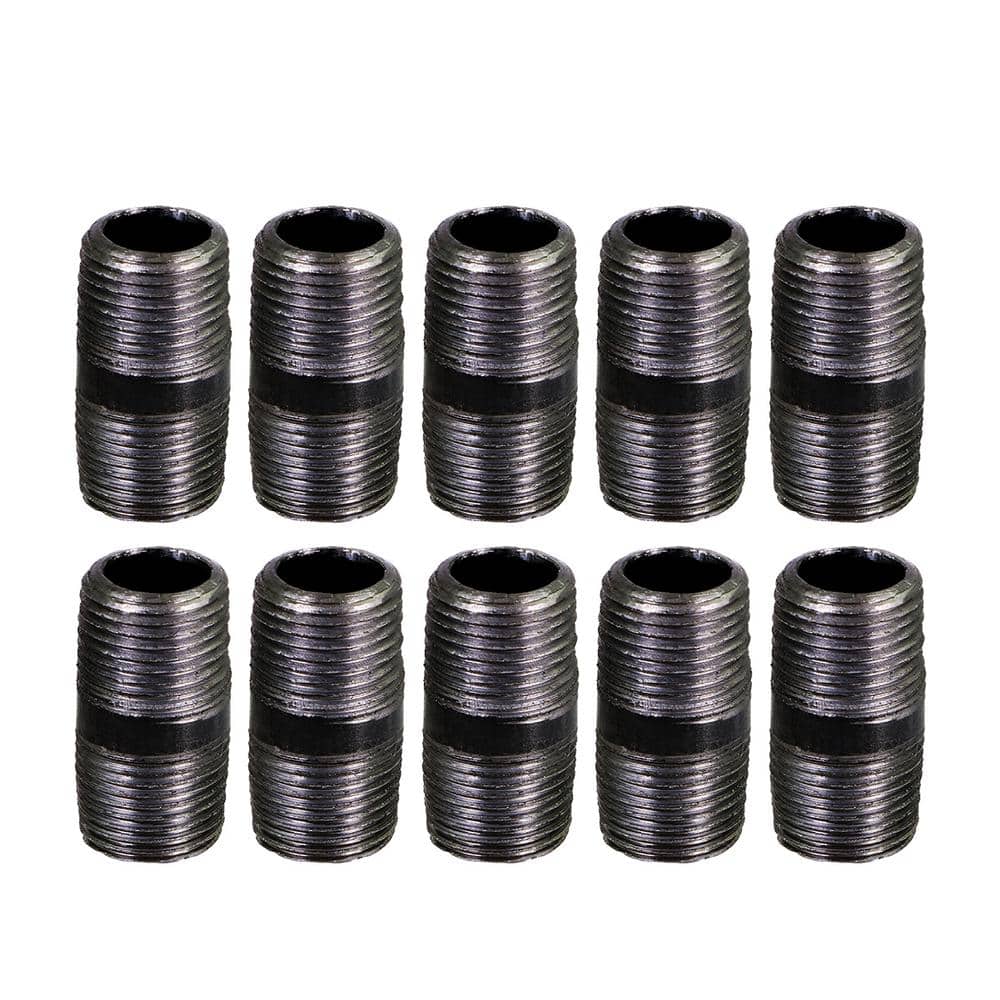 Black Steel Pipe, 1/2 in. x 2-1/2 in. Nipple Fitting (Pack of 10) price history on PriceWatchPro
