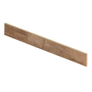 Trail Oak/Georgia Clay 94 in. L x 1/2 in. T x 7-3/8 in. W Vinyl Overlay Riser