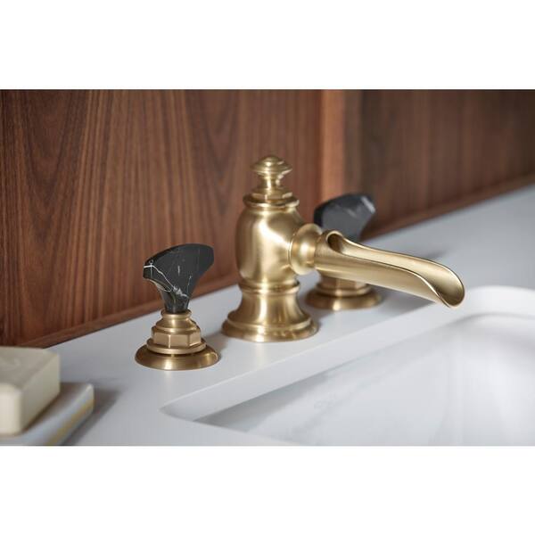 KOHLER Artifacts T-Handle Bathroom Sink Faucet Handles in Vibrant French Gold