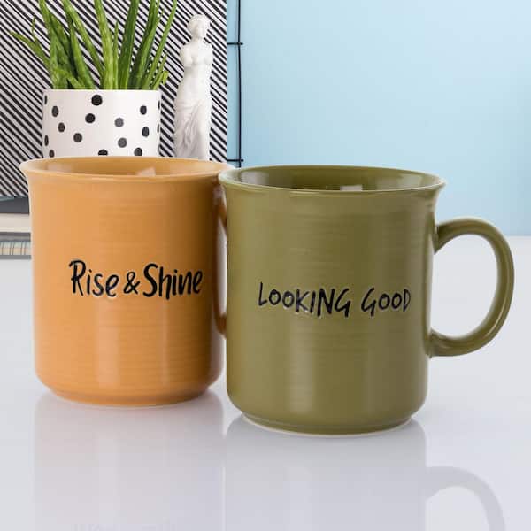 Gibson Home Everyday Contempo Hues Assorted Ceramic 15-Ounce Mug