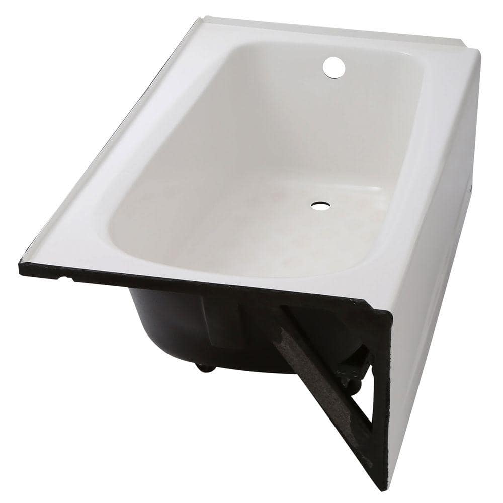 Cambridge 60'' White Cast Iron Alcove Soaking Bathtub