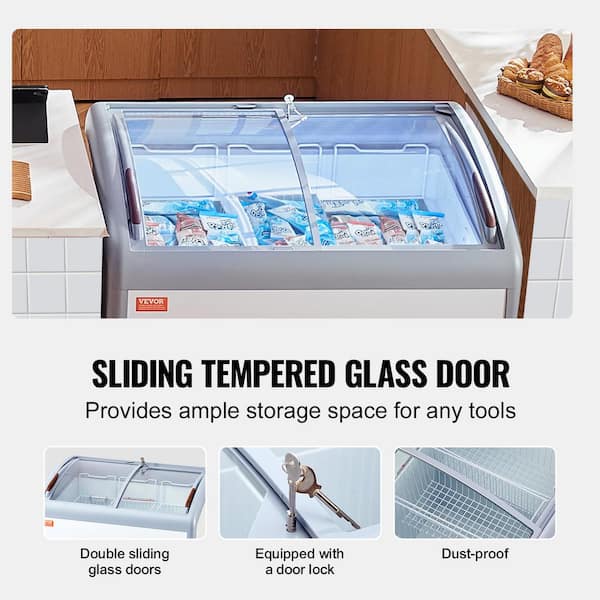 VEVOR 27 in. W 9.3 Cu. ft. Freezer Commercial Ice Cream Display
