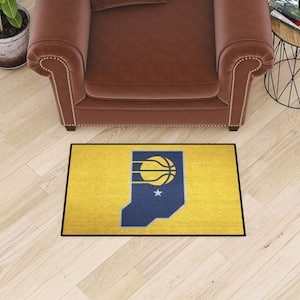 Indiana Pacers Yellow 19 in. x 30 in. Starter Mat Accent Rug