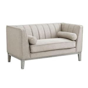 Hayworth 61 in. Fawn Polyester 2-Seater Loveseat