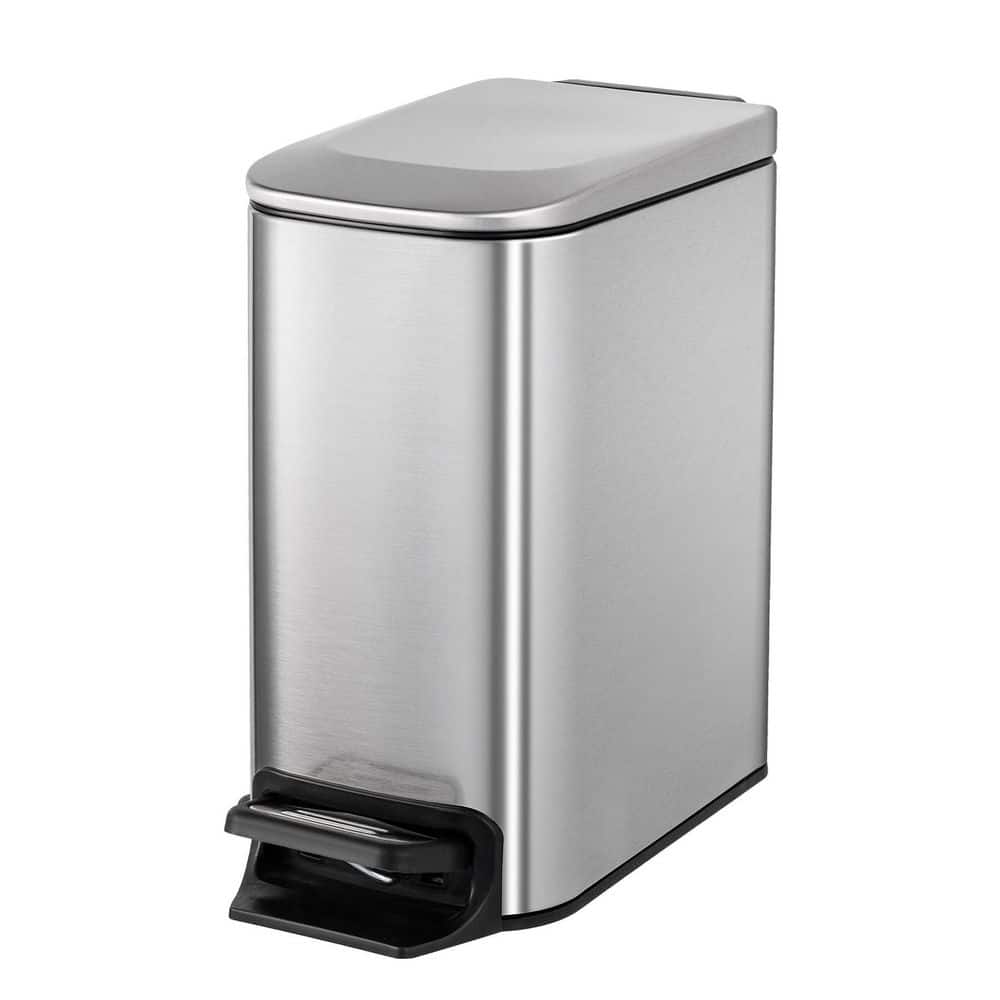 1-Piece Bathroom Accessory Set with 6L Soft Close Step Pedal Garbage Can and Removable Inner Bucket in Silver price history on PriceWatchPro