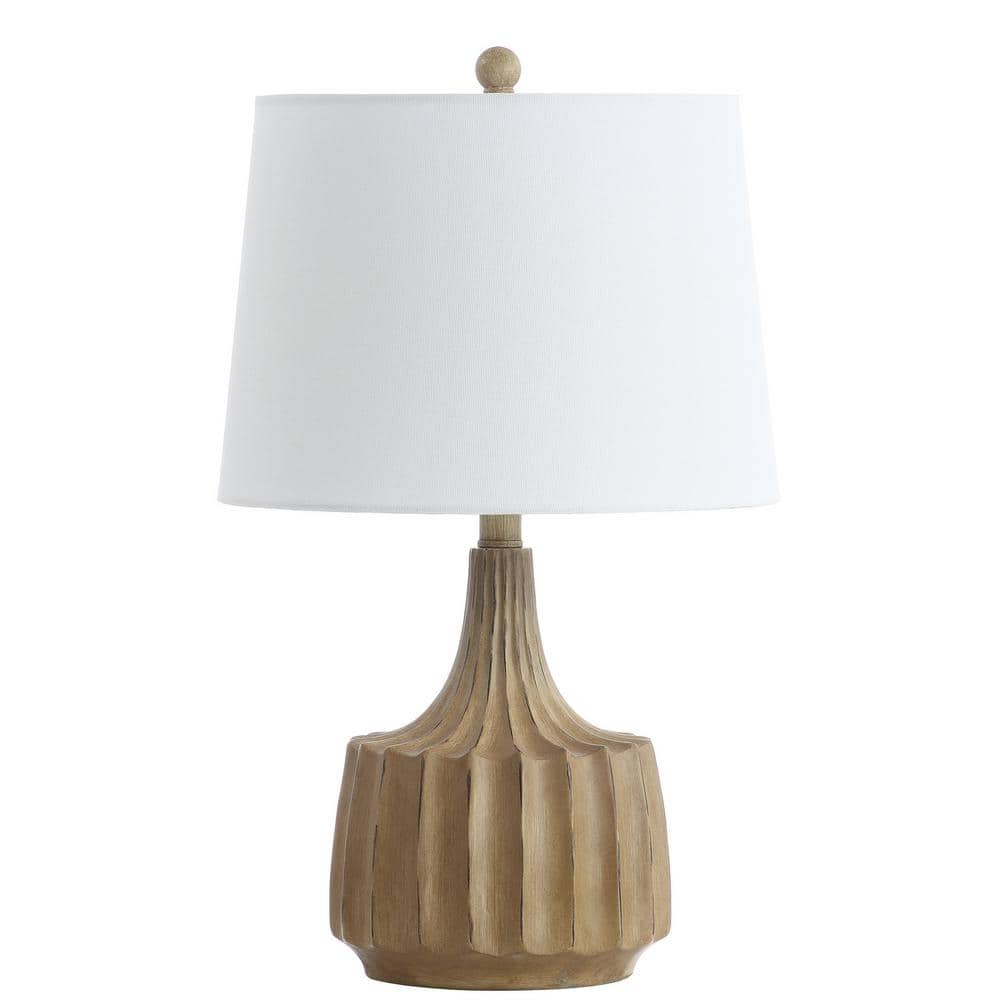 SAFAVIEH Shiloh 21.5 in. Wood Finish Table Lamp TBL4173A - The Home Depot