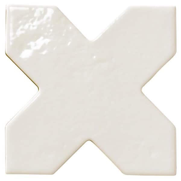 Ivy Hill Tile Tripoli Star-Crossed Polished White 6.1 in. x 0.35