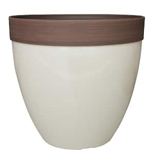 Hornsby Large 15 in. x 13.8 in. 31 Qt. Beige High-Density Resin Outdoor Planter
