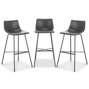 grey bar stools x3