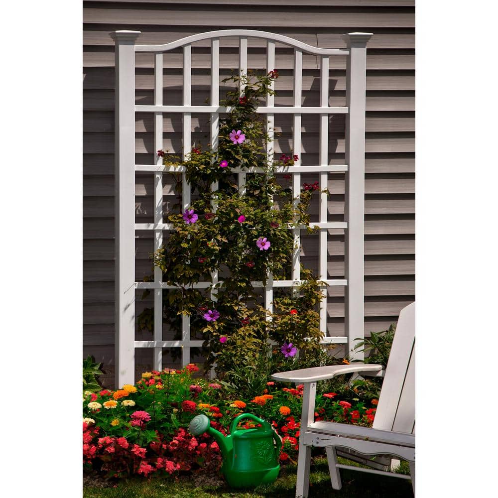 Grande 54" x 96" White Vinyl Garden Trellis
