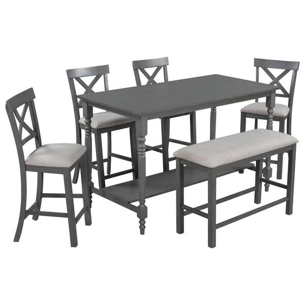 earl grey 6 piece counter height dining set