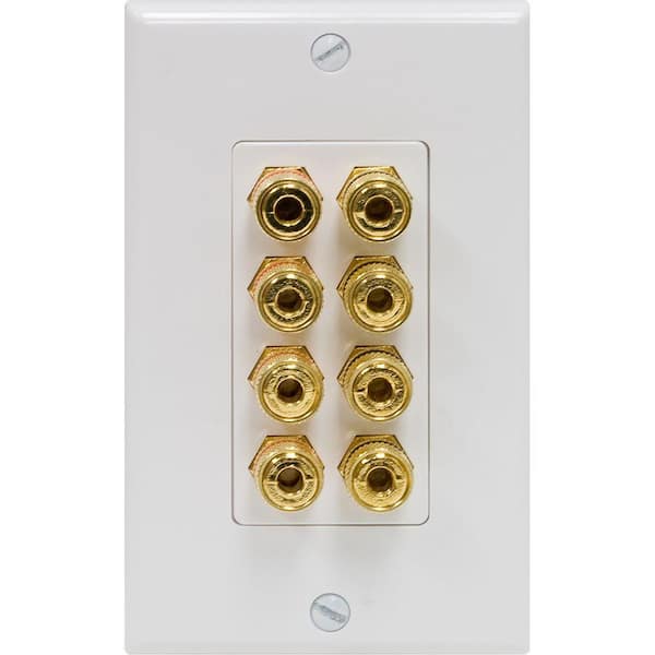 GE White 1-Gang Audio Wall Plate