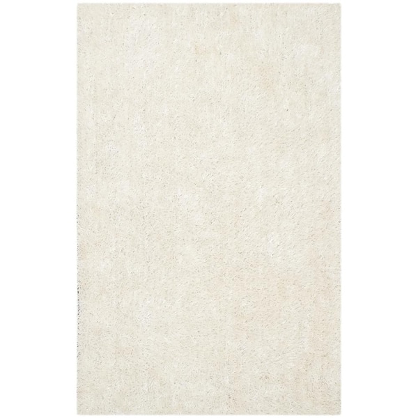 SAFAVIEH New Orleans Shag Off White 5 ft. x 8 ft. Solid Area Rug