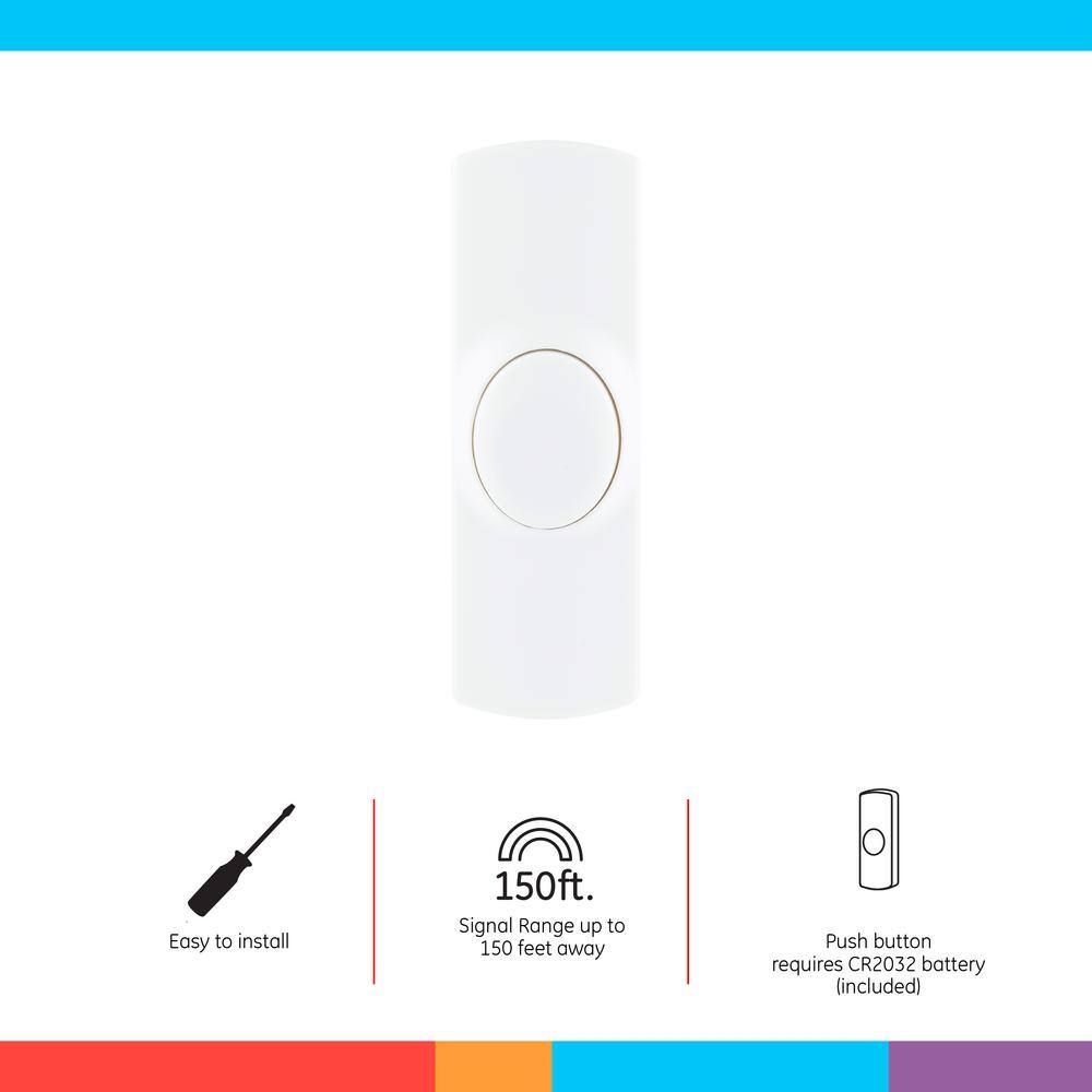 Buy Wireless Replacement Doorbell Push Button White Online at Lowest