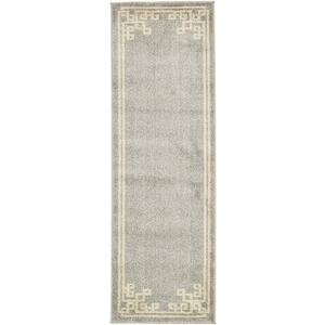 Unique Loom Athens Greek Key Gray 9' 0 x 12' 0 Area Rug 3124173 - The ...