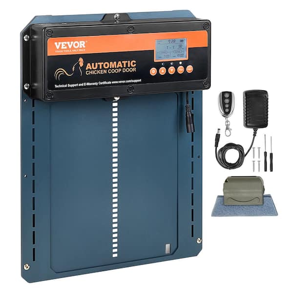 VEVOR Automatic Chicken Coop Door Opener with Timer and Light Sensor 19.3 x 9.8 x 6.5 ft. Greenhouse
