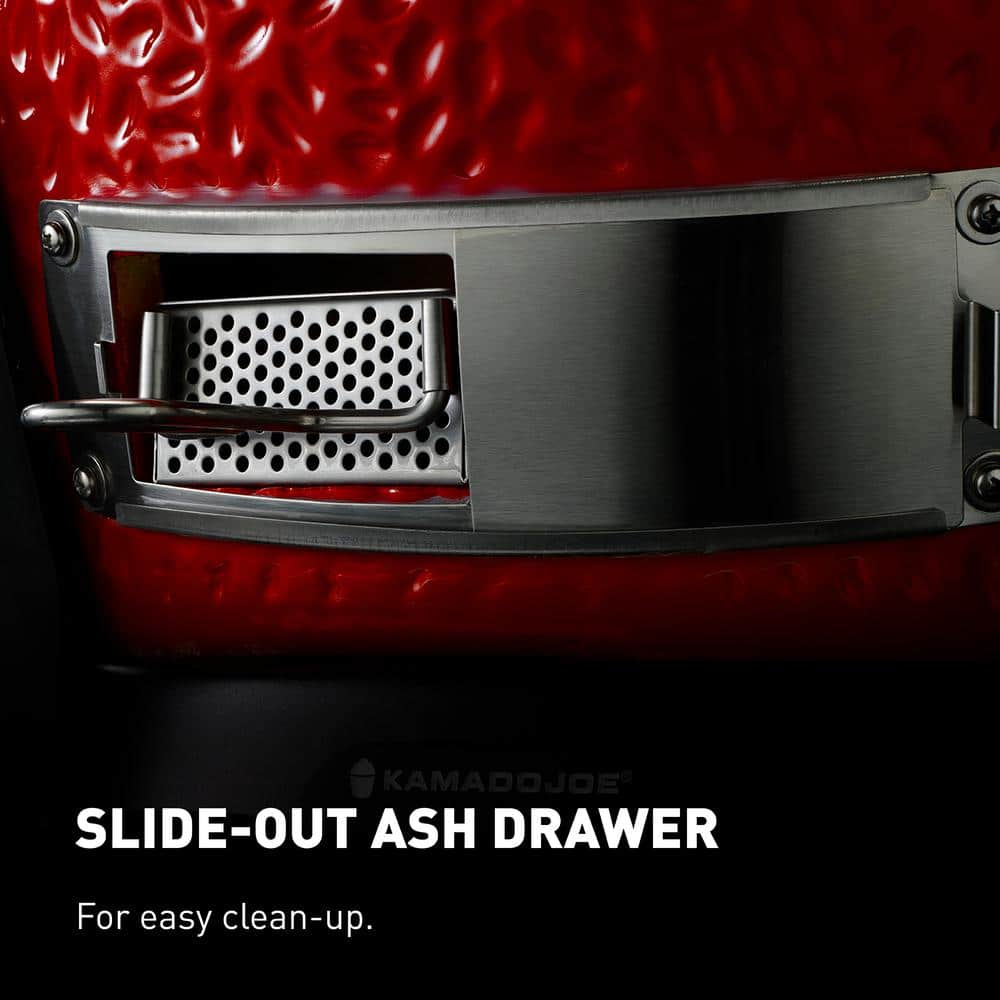 Blaze Red Ceramic Charcoal Grill with Stainless Steel Grates
