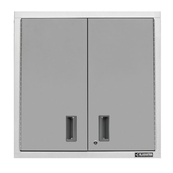 Gladiator Premier Series Steel 2-Shelf Wall Mounted Garage Cabinet in Gray Slate (30 in W x 30 in H x 12 in D)