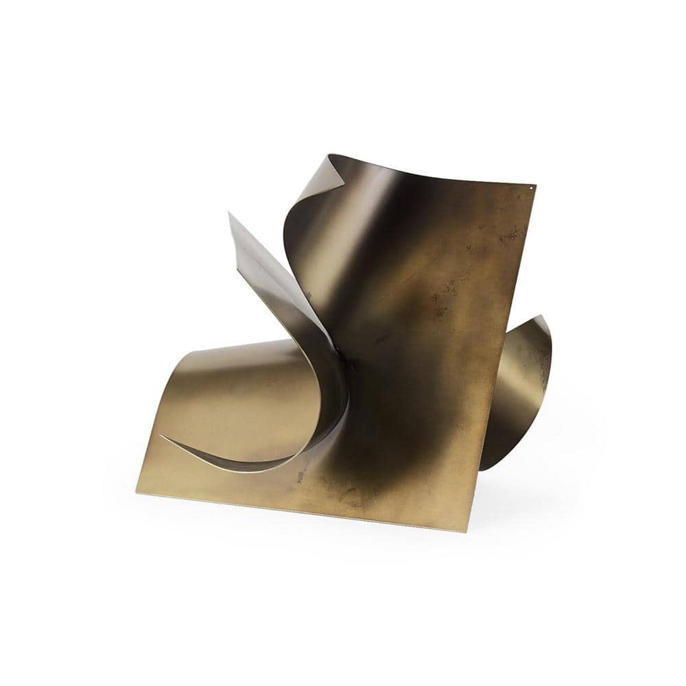 12 in. Copper Contempo Antiqued Gold Abstract Sculpture price history on PriceWatchPro