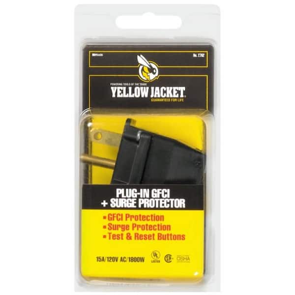Yellow Jacket 1-Outlet GFCI Extension Cord Adapter 2762 - The Home