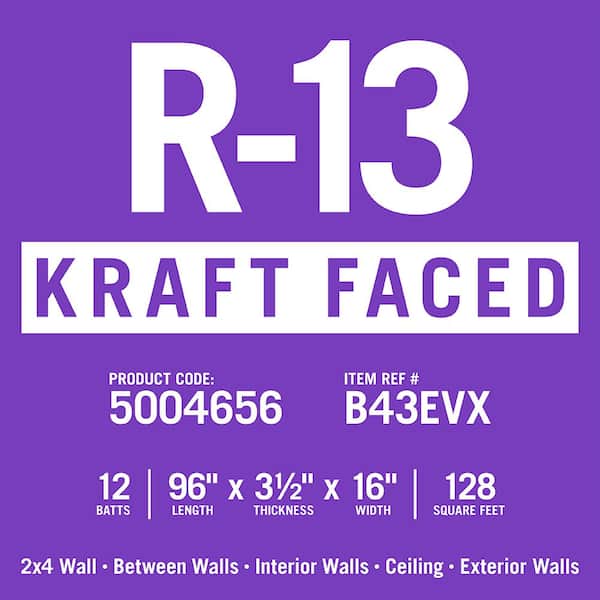 R13 3 1/2 in Kraft Faced Insulation at GTS Interior Supply