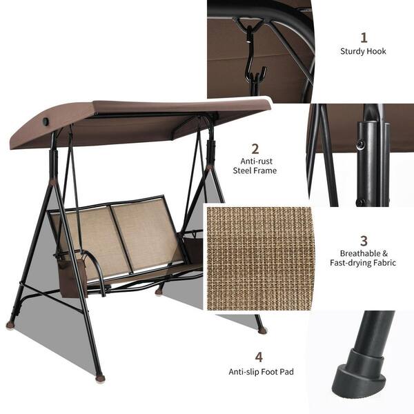 Outdoor swing replacement outlet canvas seat