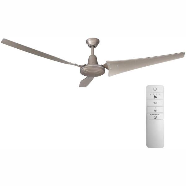 Hampton Bay Industrial 60 in. Indoor Brushed Steel Smart Ceiling Fan with Wall Control and WINK Remote Control