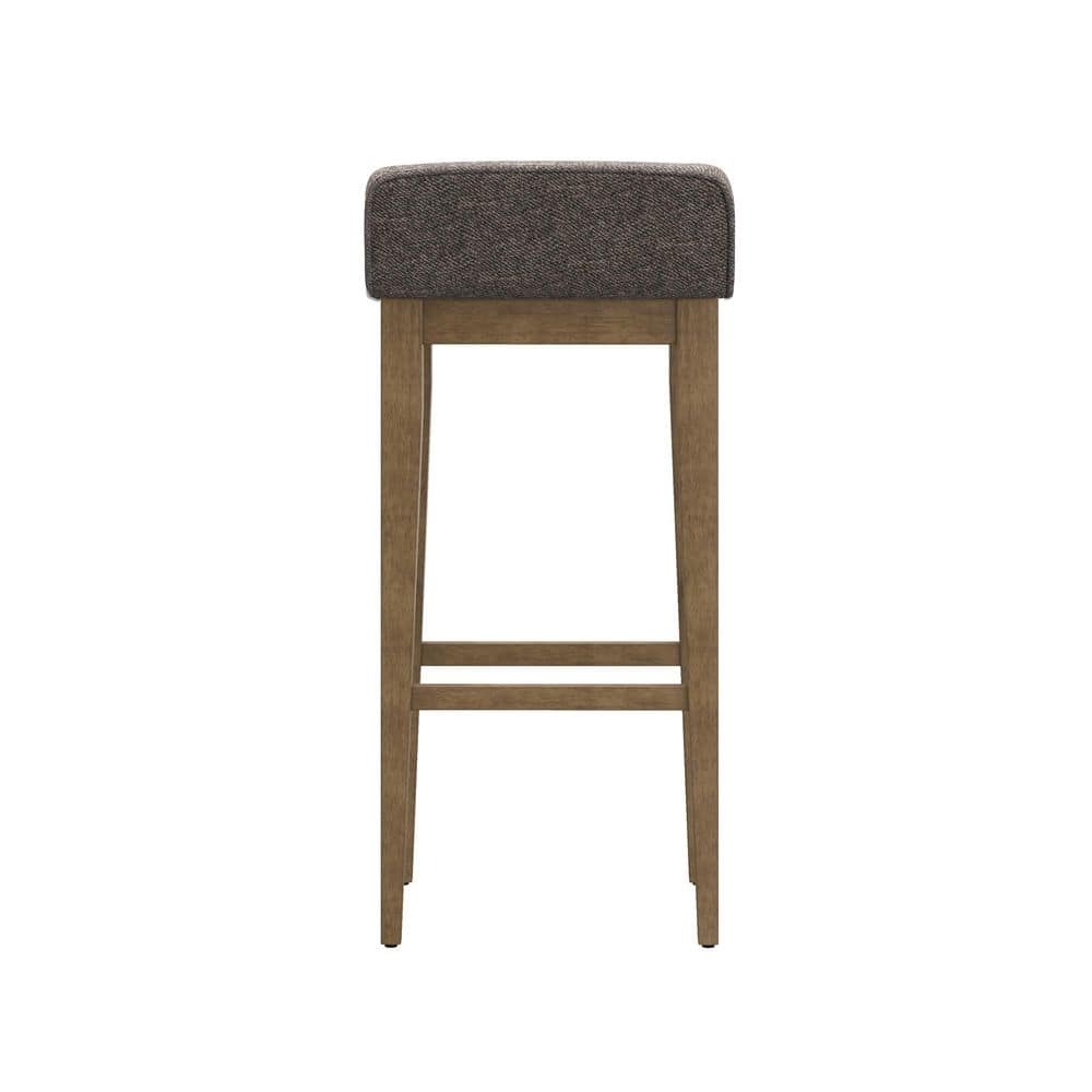 Renmark Brushed Gray Adjustable Wood Counter Stool