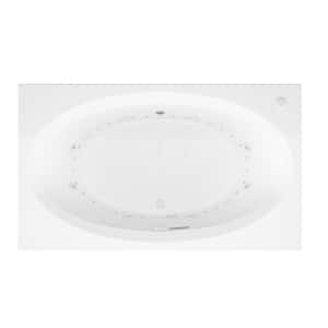 Imperial Diamond Series 7 ft. Right Drain Rectangular Drop-in Whirlpool and Air Bath Tub in White