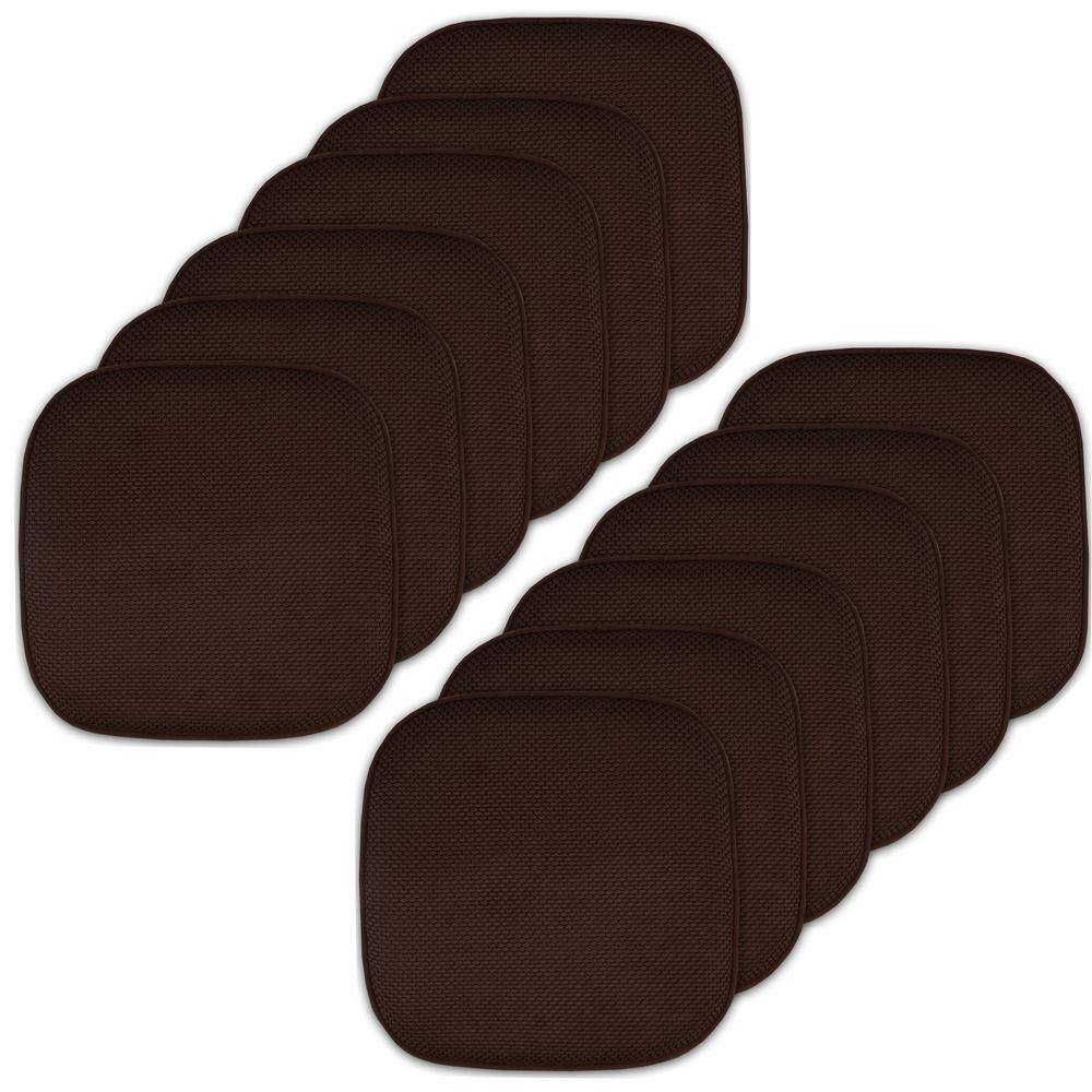 Brown, Honeycomb Memory Foam Square 16 in. x 16 in. Non-Slip Back Chair Cushion (12-Pack) price history on PriceWatchPro