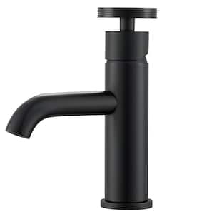 Nova Single Hole 1-Handle Bathroom Faucet in Matte Black
