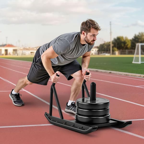 SKYSHALO Weight Sled, Steel Power Sled, Fitness Strength Training