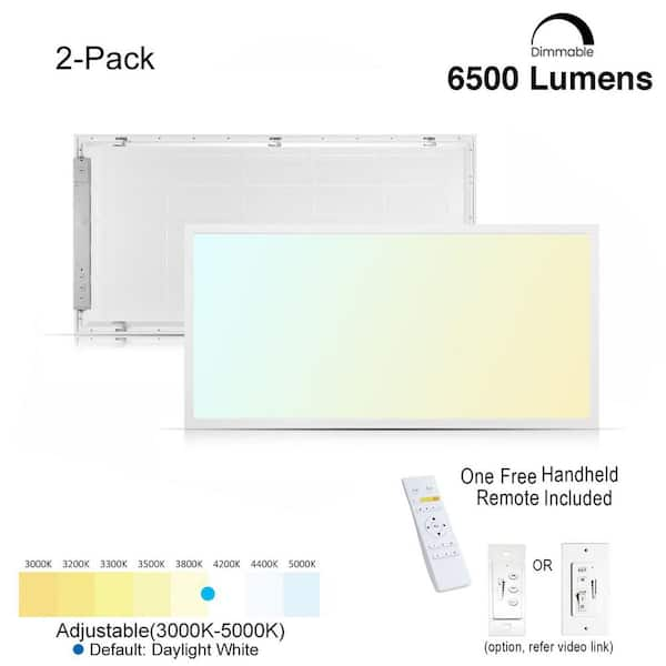 eSenLite 2 ft. x 4 ft. 6500 Lumens Integrated LED Panel Light 3000