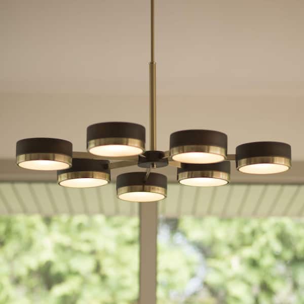 Madison 7-Light Bronze Mid-Century Modern Chandelier