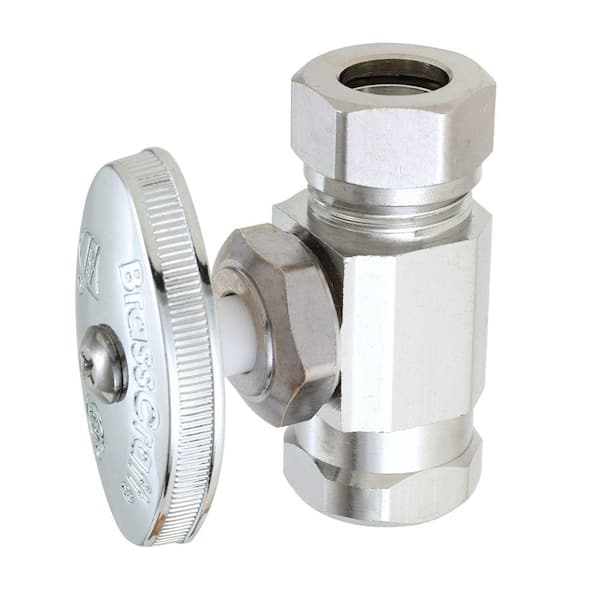 1/2 in. FIP Inlet x 7/16 in. and 1/2 in. Slip Joint Outlet Multi-Turn Straight Valve
