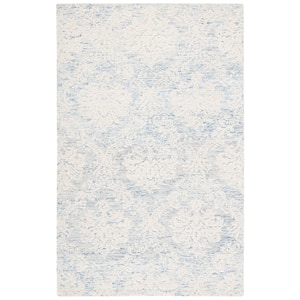 Metro Blue/Ivory 8 ft. x 10 ft. Floral Gradient Area Rug